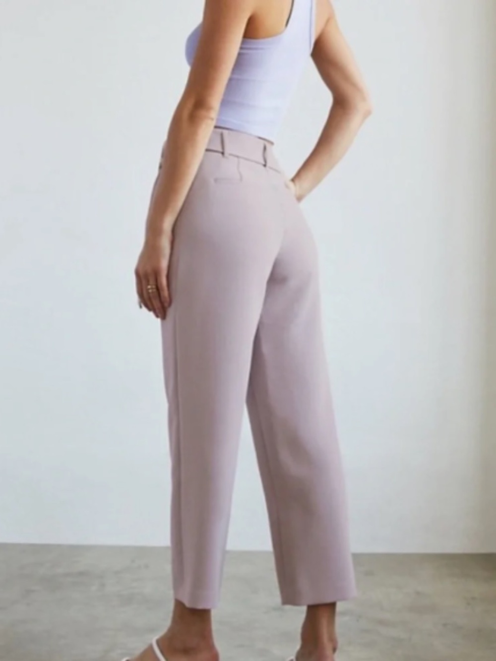 Aritzia Wilfred Tie-Front Pants Light Purple Lilac Size 8